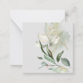 PixDezinesグリーンリーウォーターカラーユーカリプタスブランチN ノートカード (裏面)