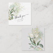 PixDezinesグリーンリーウォーターカラーユーカリプタスブランチN ノートカード (正面/裏面)