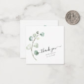 PixDezinesグリーンリーウォーターカラーユーカリプトゥスブランチ ノートカード (正面/裏面インサイチュ)