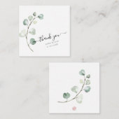 PixDezinesグリーンリーウォーターカラーユーカリプトゥスブランチ ノートカード (正面/裏面)