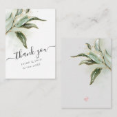 PixDezinesグリーンリーウォーターカラーユーカリプトゥスブランチ ノートカード (正面/裏面)