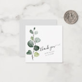 PixDezinesグリーンリーウォーターカラーユーカリプトゥスブランチ ノートカード (正面/裏面インサイチュ)