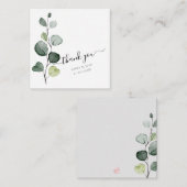 PixDezinesグリーンリーウォーターカラーユーカリプトゥスブランチ ノートカード (正面/裏面)