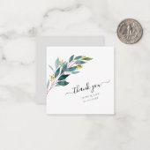 PixDezinesグリーンリーウォーターカラーユーカリプトゥスブランチ ノートカード (正面/裏面インサイチュ)