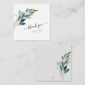 PixDezinesグリーンリーウォーターカラーユーカリプトゥスブランチ ノートカード (正面/裏面)