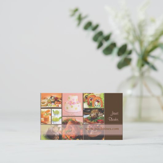 PixDezinesケータリング 名刺 (スタンド正面)