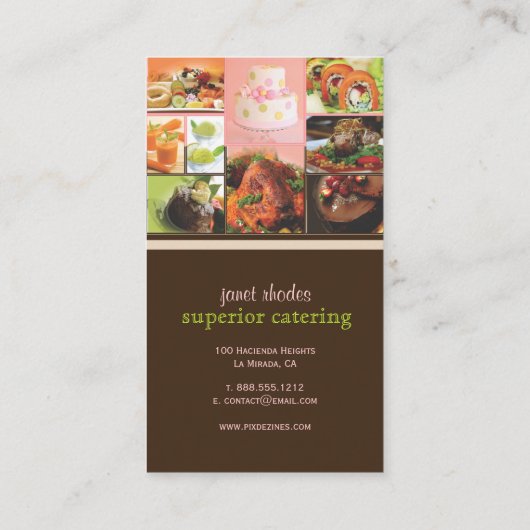 PixDezinesケータリング 名刺 (裏面)