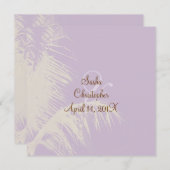 PixDezinesココナッツ葉のシルエット 招待状 (正面/裏面)