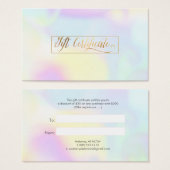 PixDezinesコットンキャンディホログラフィックギフトカード (正面&裏面)