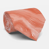 PixDezinesコーラルオレンジエジプト大理石サンドストーン ネクタイ (ロール)