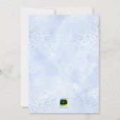 PixDezinesコーンフラワーブルーマーブル《キリスト教》洗礼式や命名式 招待状 (裏面)