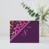 PixDezinesサイケデリックスター、テーブル番号カード ポストカード (スタンド正面)