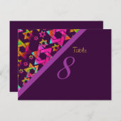 PixDezinesサイケデリックスター、テーブル番号カード ポストカード (正面/裏面)