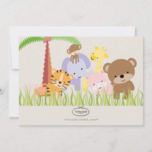 PixDezinesサファリジャングル写真テンプレート 案内状 (裏面)