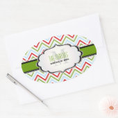 PixDezinesシェブロン/クリスマス/DIYカラー 楕円形シール (封筒)