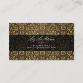 PixDezinesシガー+金ゴールドアリアナヴィンテージダマスク 名刺 (裏面)