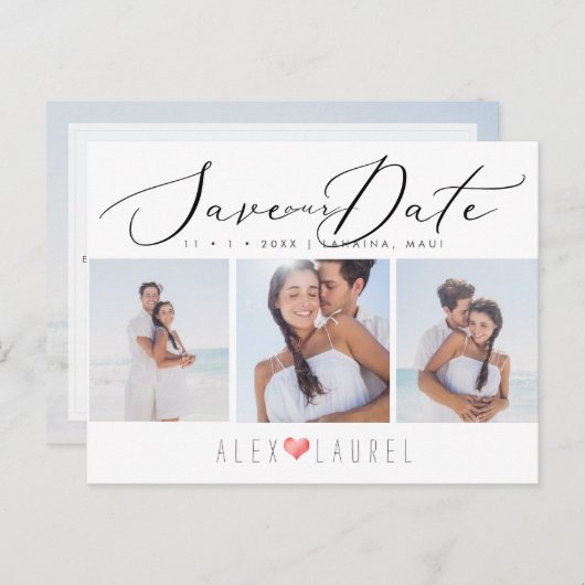 PixDezinesシックエレガント書道救の日付 ポストカード (正面/裏面)