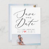 PixDezinesシックエレガント書道救の日付 ポストカード (正面/裏面)