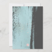 PixDezinesシャイン、ブルーウォーター色+メタリックフェイク 招待状 (裏面)