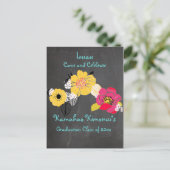 PixDezinesシャルボードルアウ(ハワイ式宴会)卒業/トロピカル 案内ポストカード (スタンド正面)