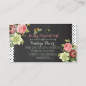 PixDezinesシャルボード+ヴィンテージバラ 名刺 (裏面)