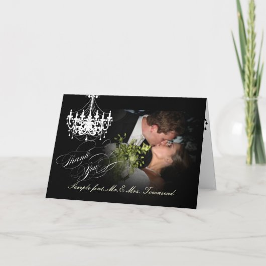 PixDezinesシャンデリア/ありがとう/DIY文字 サンキューカード (正面)