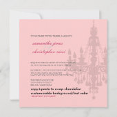 PixDezinesシャンデリア, ウェディング招待状 招待状 (裏面)