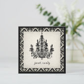 PixDezinesシャンデリア+オリビアダマスク 招待状 (スタンド正面)