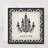 PixDezinesシャンデリア+オリビアダマスク 招待状 (正面)
