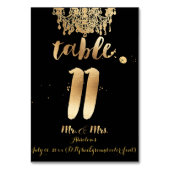 PixDezinesシャンデリア/フェイク金ゴールド/テーブル11 テーブルナンバー (裏面)