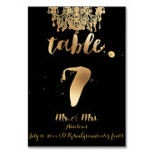 PixDezinesシャンデリア/フェイク金ゴールド/テーブル7 テーブルナンバー (裏面)