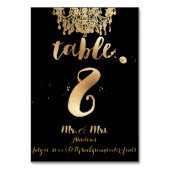 PixDezinesシャンデリア/フェイク金ゴールド/テーブル8 テーブルナンバー (裏面)