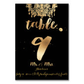 PixDezinesシャンデリア/フェイク金ゴールド/テーブル9 テーブルナンバー (裏面)