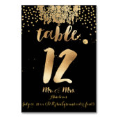 PixDezinesシャンデリア/フェイク金ゴールド/表12 テーブルナンバー (裏面)