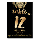 PixDezinesシャンデリア/フェイク金ゴールド/表12 テーブルナンバー (正面)