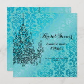 PixDezinesシャンデリア/ブライダルシャワー 招待状 (正面/裏面)