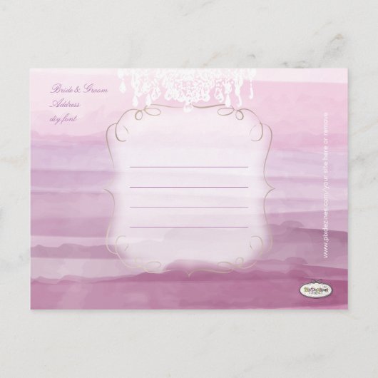 PixDezinesシャンデリア+水彩 案内ポストカード (裏面)