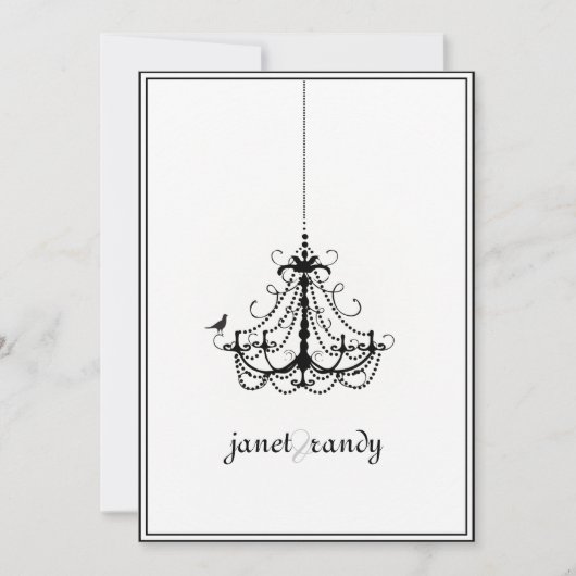 PixDezinesシャンデリア/DIYイベント+背景色！ 招待状 (正面)