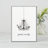 PixDezinesシャンデリア/DIYイベント+背景色！ 招待状 (スタンド正面)