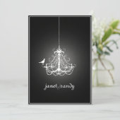 PixDezinesシャンデリア/DIYイベント+背景色 招待状 (スタンド正面)