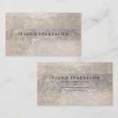 PixDezinesシャンパングリッドフェイク/フォイル 名刺 (正面/裏面)