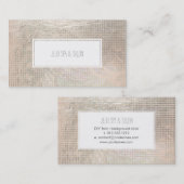 PixDezinesシャンパングリッドフェイク/フォイル 名刺 (正面/裏面)