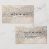 PixDezinesシャンパングリッドフェイク/フォイル 名刺 (正面/裏面)