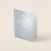 PixDezinesシルバーバルミツワー書道フォント 箔カード (正面)