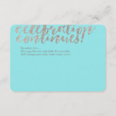 PixDezinesシルバープリフェイクンセスクラウン披露宴 エンクロージャーカード (裏面)