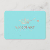 PixDezinesシルバープリフェイクンセスクラウン披露宴 エンクロージャーカード (正面)