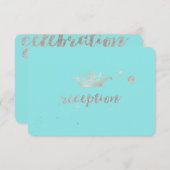 PixDezinesシルバープリフェイクンセスクラウン披露宴 エンクロージャーカード (正面/裏面)