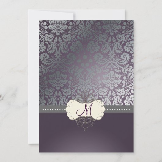 PixDezinesシルバー/フェイクDIYバックグラウンド/レモン 招待状 (正面)