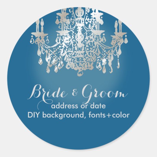 PixDezinesシルベフェイクルクリスタルシャンデリア/DIYカラー ラウンドシール (正面)