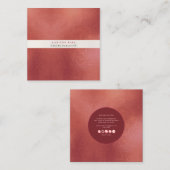 PixDezinesシンプルエレガント、パール白色+金ゴールド錆 スクエア名刺 (正面/裏面)